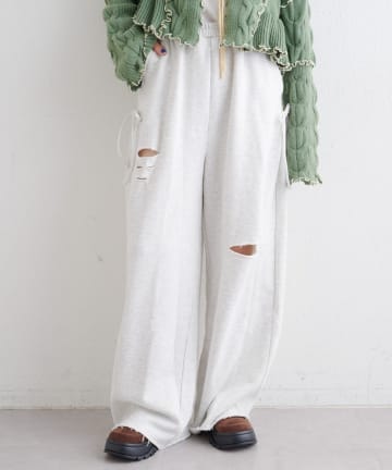 OUTLET(アウトレット) 【w closet】リボンスウェットパンツ
