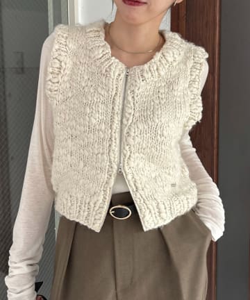 OUTLET(アウトレット) 【CAPRICIEUX LE'MAGE】ハンドニットベスト