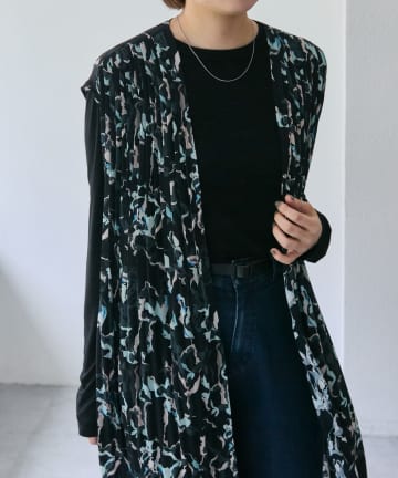 OUTLET(アウトレット) 【ear PAPILLONNER】プリーツジレワンピース【SUM1 STYLE】