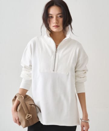 LOUNGEDRESS(ラウンジドレス) ハーフZIPプルオーバー