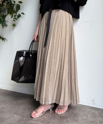 DOUDOU(ドゥドゥ) ランダムプリーツスカート