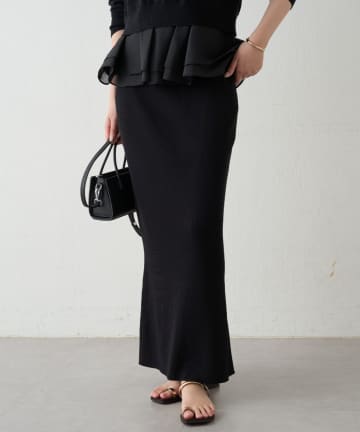 LOUNGEDRESS(ラウンジドレス) リブセミフレアニットスカート