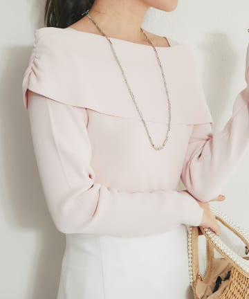 La boutique BonBon(ラブティックボンボン) 【最強愛されニット】クールタッチUVオフショルニット