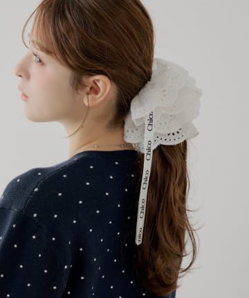 Chico(チコ) コットンレースBIGシュシュ