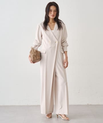 LOUNGEDRESS(ラウンジドレス) 【Atelier N5/アトリエヌメロサンク】ノーカラーオールインワン