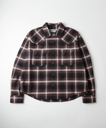 WHO’S WHO gallery(フーズフーギャラリー) Sourcreamウエスタンオンブレチェックシャツ