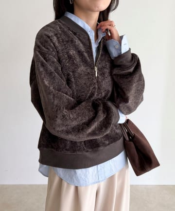 FREDY & GLOSTER(フレディ アンド グロスター) モールニットソーハーフジッププルオーバー