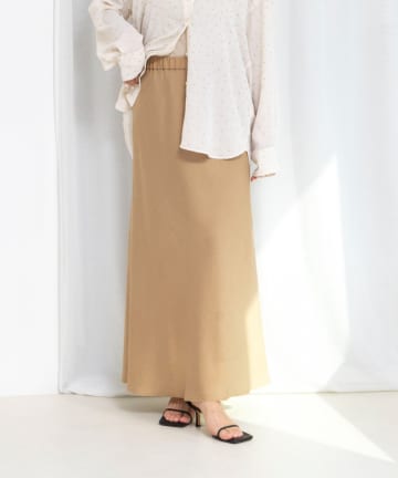 NOLLEY'S(ノーリーズ) ウォッシャブルセルロースバイヤススカート