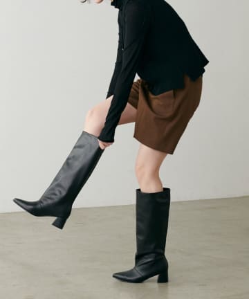 NICE CLAUP / OLIVE des OLIVE OUTLET(ナイスクラップ  / オリーブ デ オリーブ アウトレット) 【LARUTA】ワイドシャフトロングブーツ