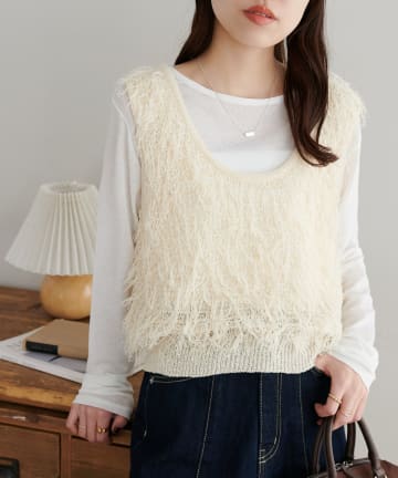 DISCOAT(ディスコート) ループヤーンベスト