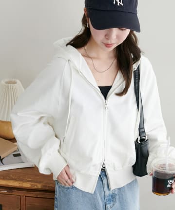 DISCOAT(ディスコート) 裏毛Wジップパーカー