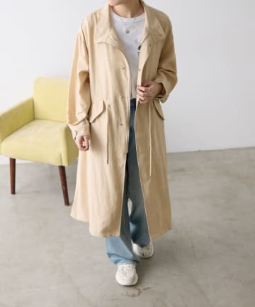 ear PAPILLONNER(イア パピヨネ) 《軽量》ステンカラーコート/アウター【SUM1 STYLE(スミスタイル)】