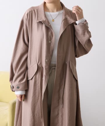 ear PAPILLONNER(イア パピヨネ) 《軽量》ステンカラーコート/アウター【SUM1 STYLE(スミスタイル)】