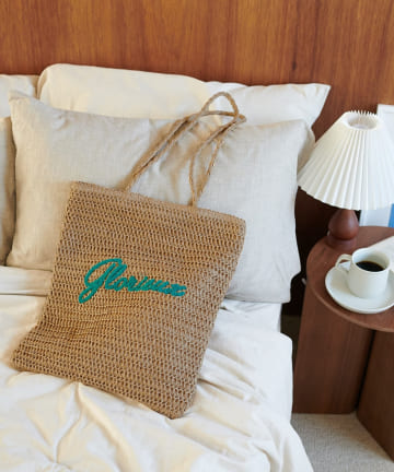 DISCOAT(ディスコート) 雑材サガラ刺繍トートバッグ《詳細動画あり》