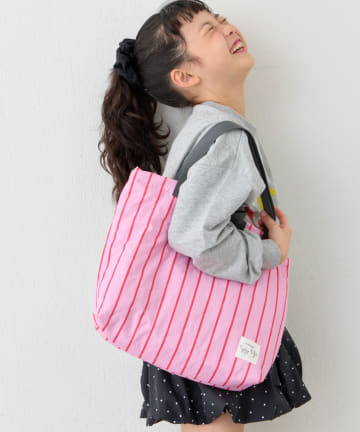 CIAOPANIC TYPY(チャオパニックティピー) 【KIDS】【新生活・入学準備】洗えるストライプ柄レッスンBAG(ユニセックス)