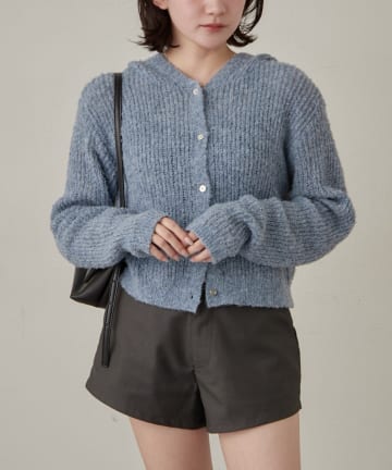 mline(エムライン) [mline]ポコニット フーディーカーデ