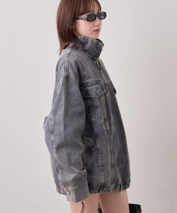 mline(エムライン) [mline]ドロストデニムジップ ジャケット