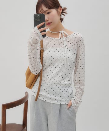 DISCOAT(ディスコート) 【SS先行予約/umm.】チョーカードットロングスリーブ