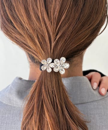 Lattice(ラティス) ストーンフラワーヘアゴム