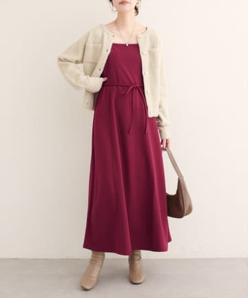 NICE CLAUP / OLIVE des OLIVE OUTLET(ナイスクラップ  / オリーブ デ オリーブ アウトレット) 【natural couture】楽ちんキャミワンピース