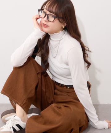 Remind me and forever(リマインドミーアンドフォーエバー) 【2026SS】レイヤードにおすすめ、シアーネットボトルネックプルオーバー