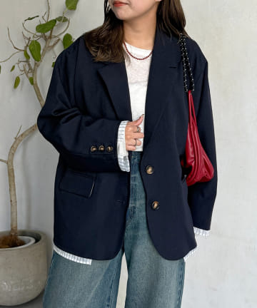 CPCM(シーピーシーエム) フェイクレイヤードテーラードジャケット