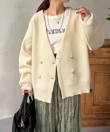 Chez toi(シェトワ) ニットテーラーカーディガン