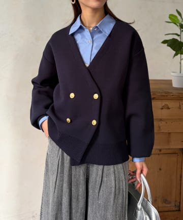 Chez toi(シェトワ) ニットテーラーカーディガン