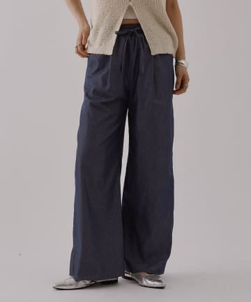 COLONY 2139(コロニー トゥーワンスリーナイン) 【WEB限定/セットアップ対応】タックデニムイージーパンツ