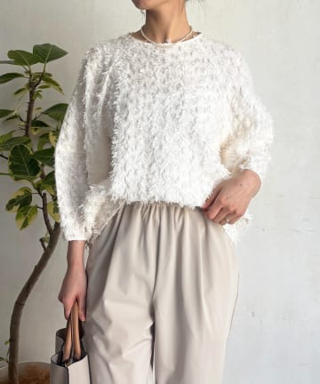 un dix cors(アンディコール) 【フォーマル・セレモニー】ジャガードブラウス