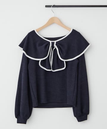 Remind me and forever(リマインドミーアンドフォーエバー) 【2026SS】配色リボントップス