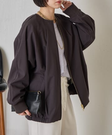 Jena　espace merveilleux(ジェナ　エスパスメルヴェイユ) 裾タックコクーンブルゾン