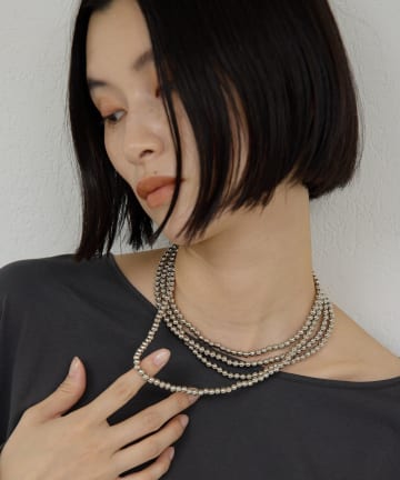 GALLARDAGALANTE(ガリャルダガランテ) レイヤードボールロングネックレス