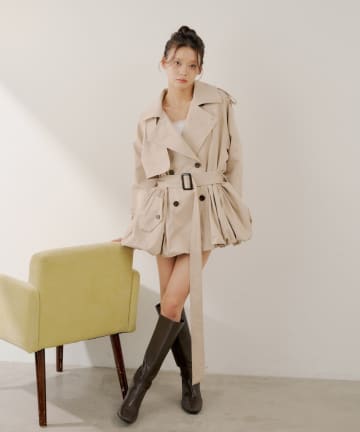 Chico(チコ) お気に入り総選挙開催中【SALON by Chico】バルーンミディトレンチコート