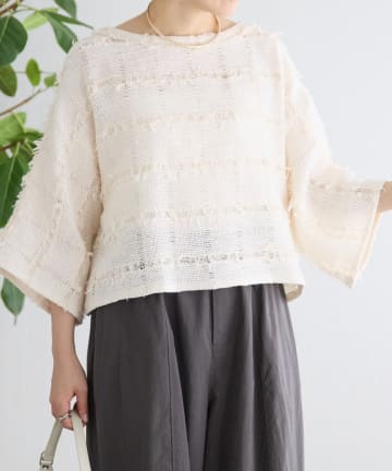 BEARDSLEY(ビアズリー) チェックフリンジプルオーバー