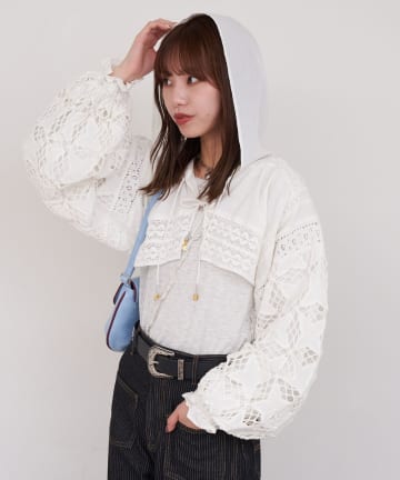 CIAOPANIC(チャオパニック) 【She desires...】フード付きレースボレロ