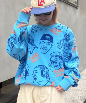 CIAOPANIC TYPY(チャオパニックティピー) 【SOUNDS GOOOOD】アソートフェイス柄ファンキースウェット