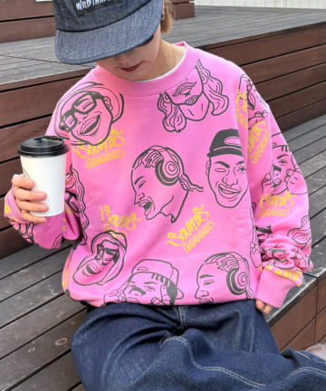 CIAOPANIC TYPY(チャオパニックティピー) 【SOUNDS GOOOOD】アソートフェイス柄ファンキースウェット