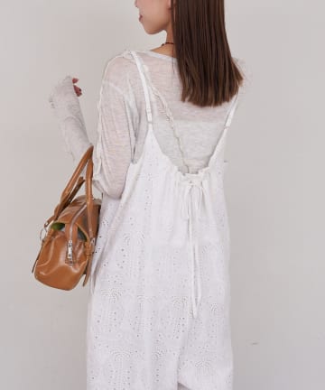 CIAOPANIC(チャオパニック) 【She desires...】刺繍レースサロペット