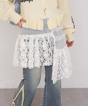 CIAOPANIC(チャオパニック) 【She desires...】コードチュールアシメミドルスカート