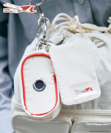 3COINS(スリーコインズ) ポケットティッシュ&マナーロールポーチ／JAPAN AIRLINES