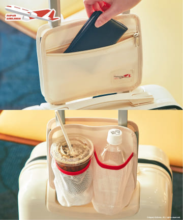 3COINS(スリーコインズ) キャリーケース用ドリンクホルダー／JAPAN AIRLINES