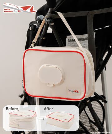 3COINS(スリーコインズ) 圧縮おむつポーチ／JAPAN AIRLINES