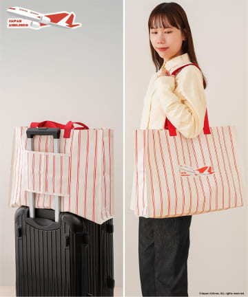 3COINS(スリーコインズ) キャリーオントラベルバッグ：大／JAPAN AIRLINES