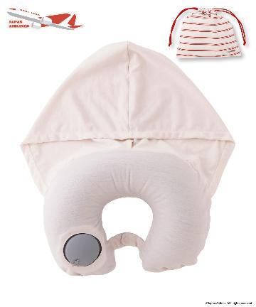 3COINS(スリーコインズ) フードつきネックピロー／JAPAN AIRLINES