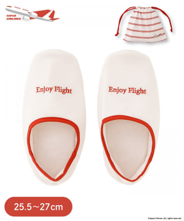 3COINS(スリーコインズ) 携帯スリッパ：L／JAPAN AIRLINES