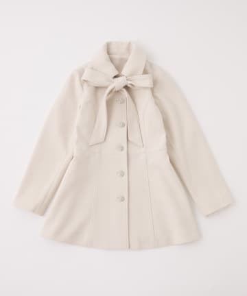 one after another NICE CLAUP(ワンアフターアナザー ナイスクラップ) 【SＭサイズあり】リボン取り外し可能ミドルコート