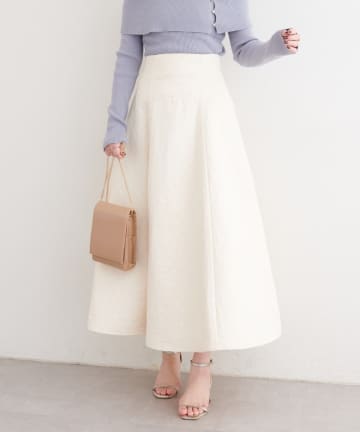 natural couture(ナチュラルクチュール) 〈osono〉エンボスジャガードスカート