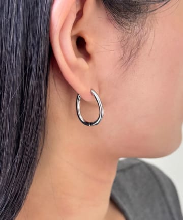 Lattice(ラティス) ＜ステンレス＞オーバルワンタッチピアス