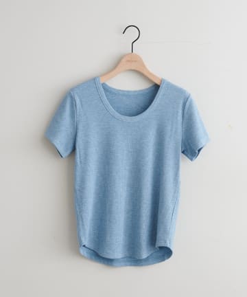 DISCOAT(ディスコート) 【SS先行予約/WEB限定】ラメリブコンパクトUネックT